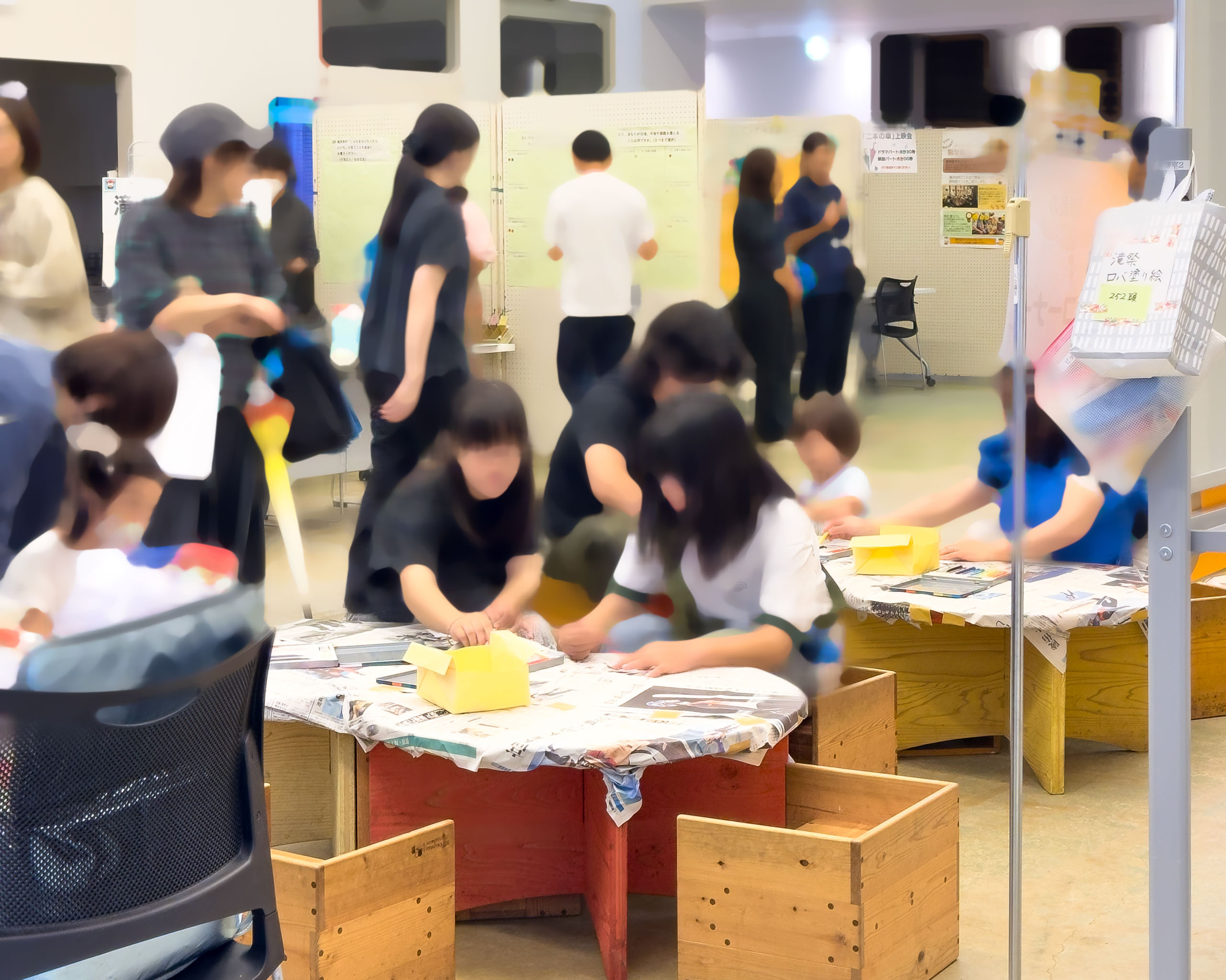 館内での工作体験
