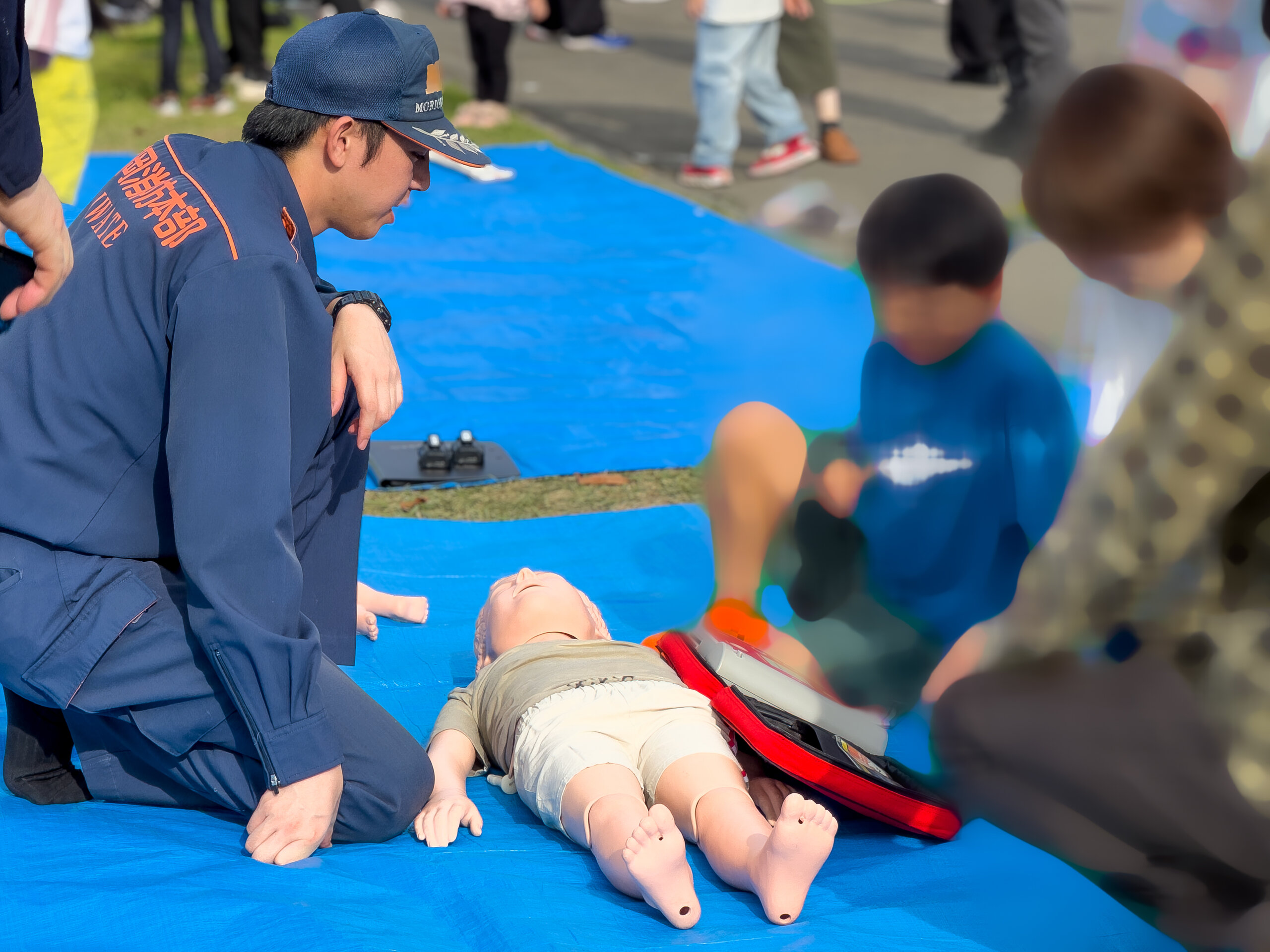 人形を使った救命体験
